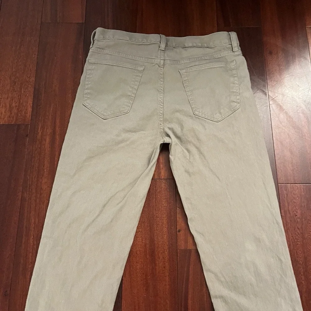 Banana Republic Pants Men 33x34 Khaki Linen Blend Slim Fit Tan Beige Preppy